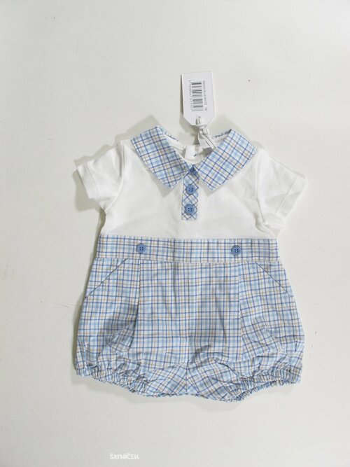 Letní overal pro kluky bílo modrý nový