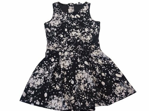 Overal černý se stříbrnými skvrnami secondhand