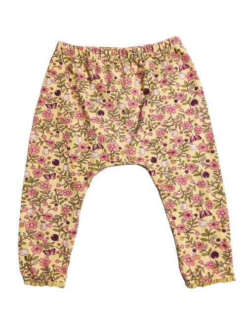 Žluté elasťáky s kytičkami pro holky secondhand Next