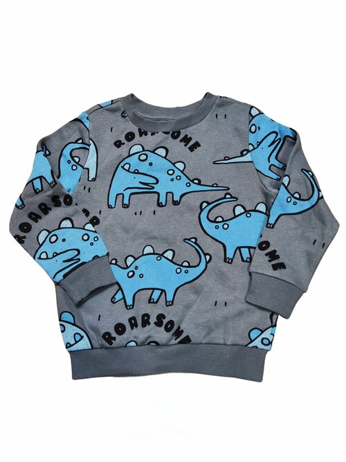 Šedá mikina s dinosaury pro kluky secondhand F&F