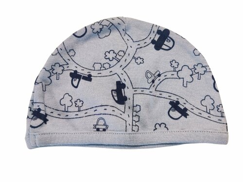 Čepička pro kluky modrá s auty secondhand