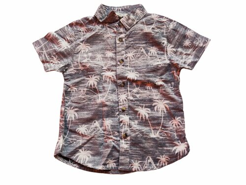 Šedá košile s palmou pro kluky outlet Urban