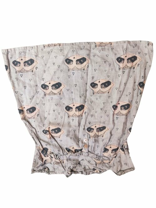 Šedé šaty s mývalem secondhand Next