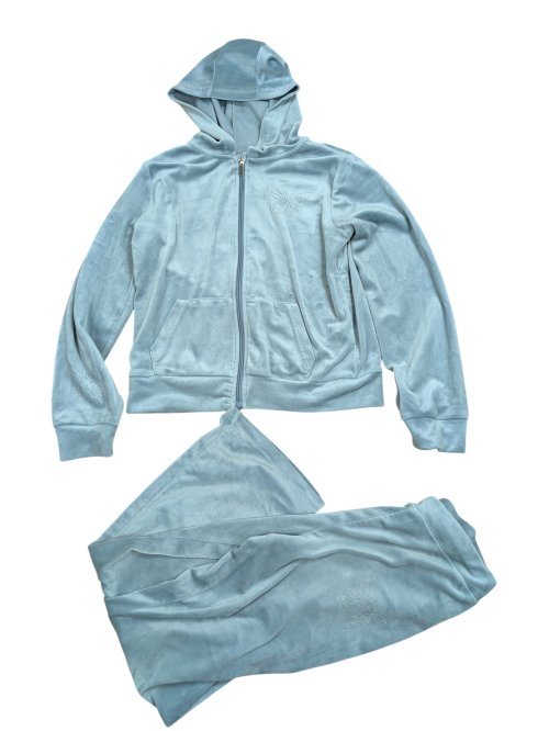 Šedý semišový komplet s motýlem pro holky secondhand secondhand Rebel-primark