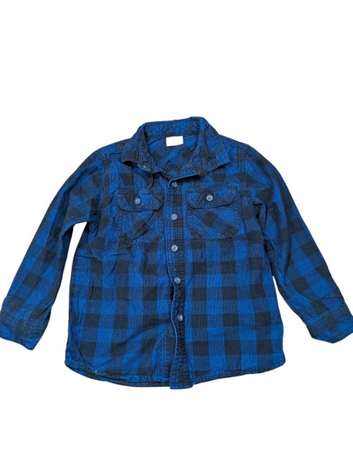 Tmavě modrá vzorovaná košile s dlouhým rukávem pro kluky secondhand Cherokee,F&F