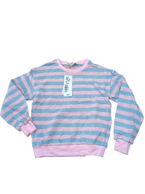 Růžovo-modrý pruhovaný svetr pro holky outlet George