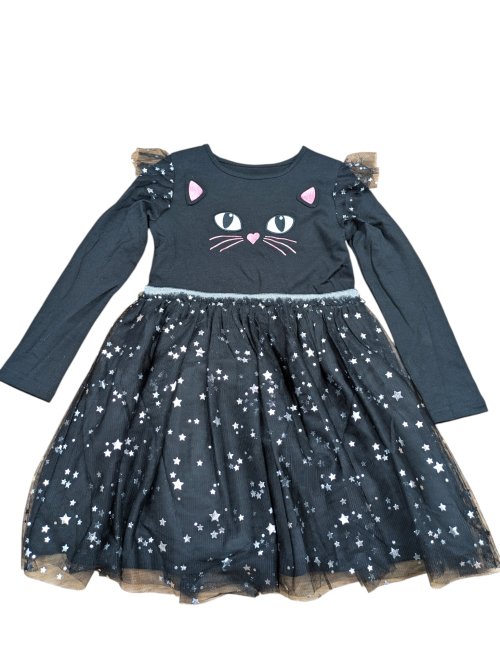 Černé šaty s kočkou pro holky secondhand -