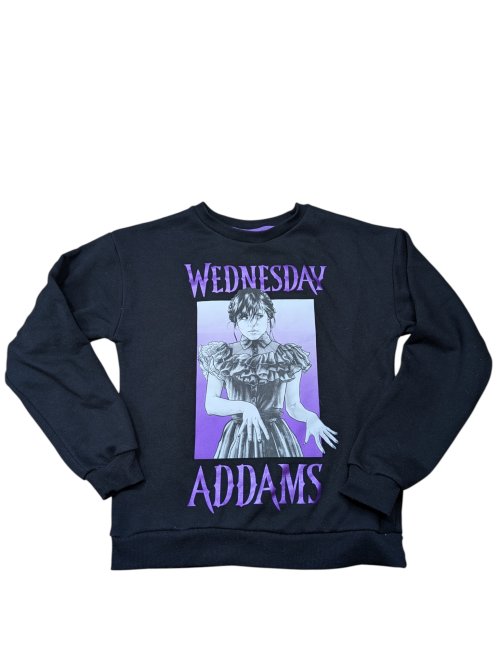 Černá mikina Wednesday pro holky secondhand Rebel-primark