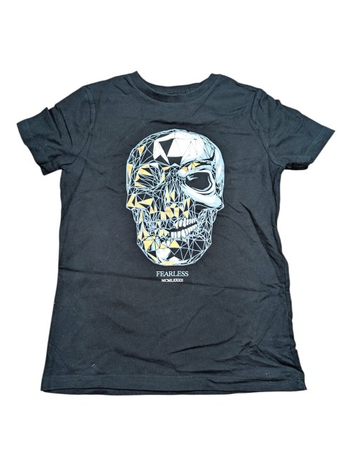 Černé triko s lebkou pro kluky secondhand Next