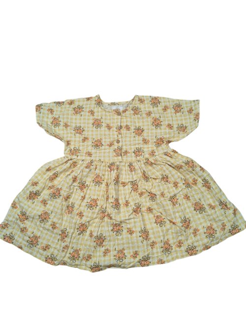 Žluto-bílé šaty s květinami pro holky secondhand Next