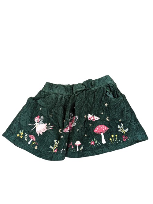 Tmavě zelená manžestrová sukně s obrázky pro holky outlet outlet TU