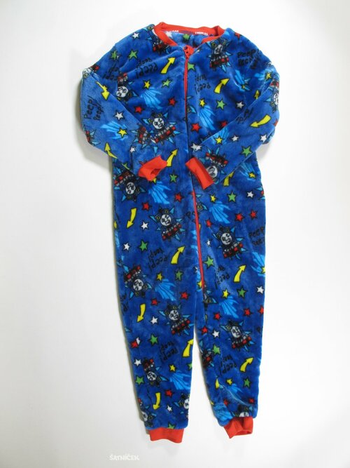 Flísový obrázkový overal second hand