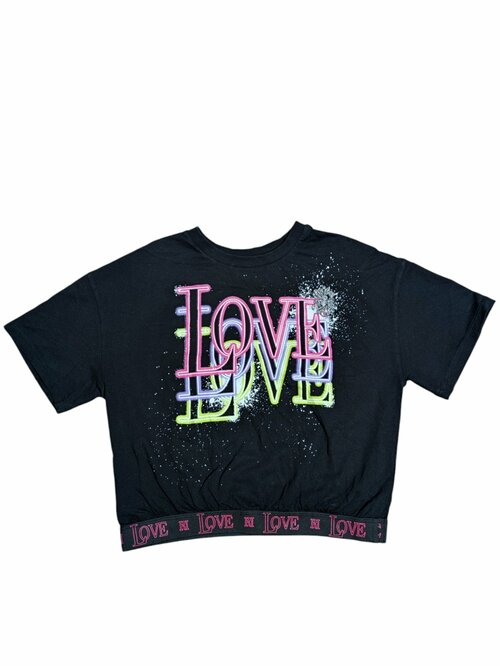 Černé triko s nápisem pro holky secondhand River Island