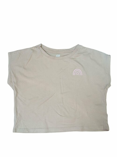 Béžové triko pro holky s obrázkem secondhand H&M