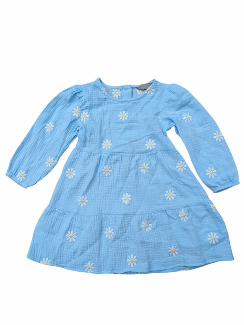 světle modré šaty s kopretinami pro holky secondhand primark