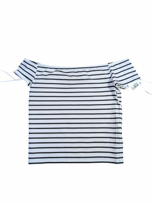 Bílé tričko s černými pruhy pro holky outlet H&M