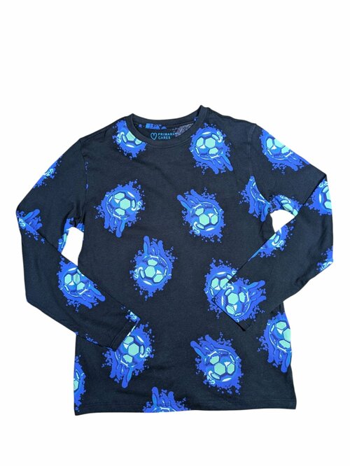 Černé triko s obrázkem míče pro kluky dlouhý rukáv outlet Primark