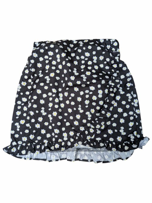 Černá sukeň pro holky s kytičkami secondhand Shein