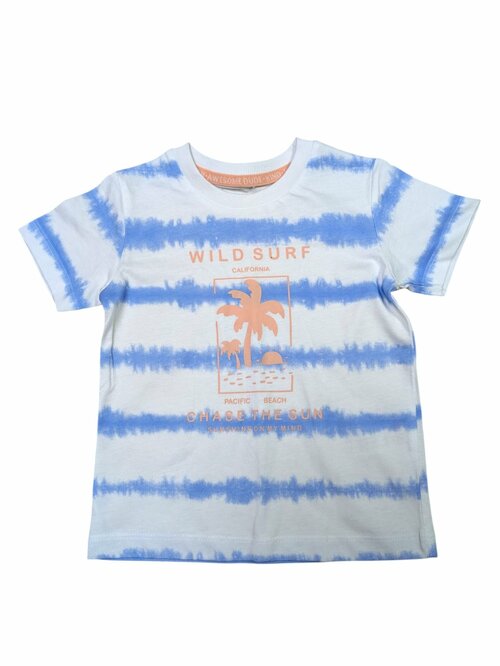 Modro bílé triko pruhované s obrázkem pro kluky Matalan