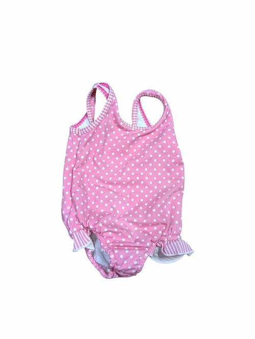 Růžové plavky s puntíky s absorpční vrstvou pro holky secondhand M&S