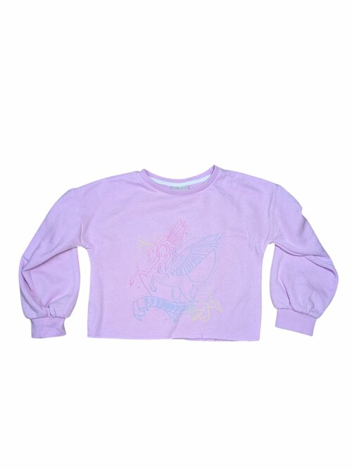 Růžová mikina s jednorožcem pro holky secondhand girlswear