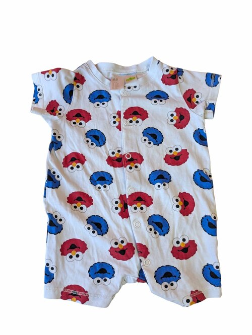 Bílý overal s obrázky pro kluky secondhand H&M