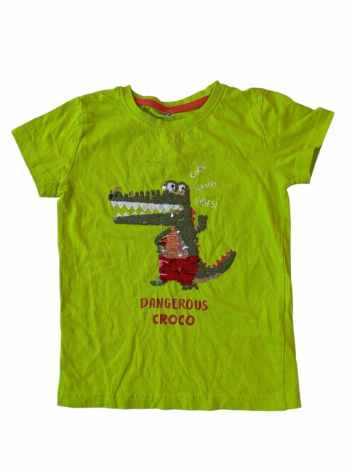 limetové tričko s krokodýlem pro kluky secondhand KIK
