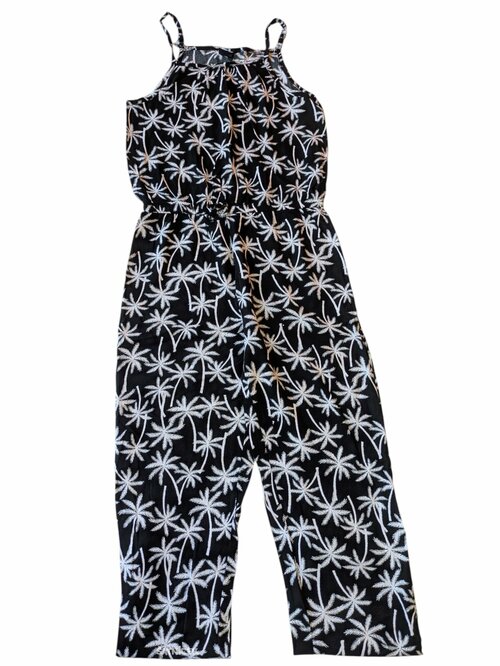 černý overal s palmami pro holky secondhand YFK