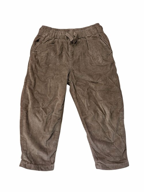 Hnědé kalhoty žebrované pro kluky secondhand Zara