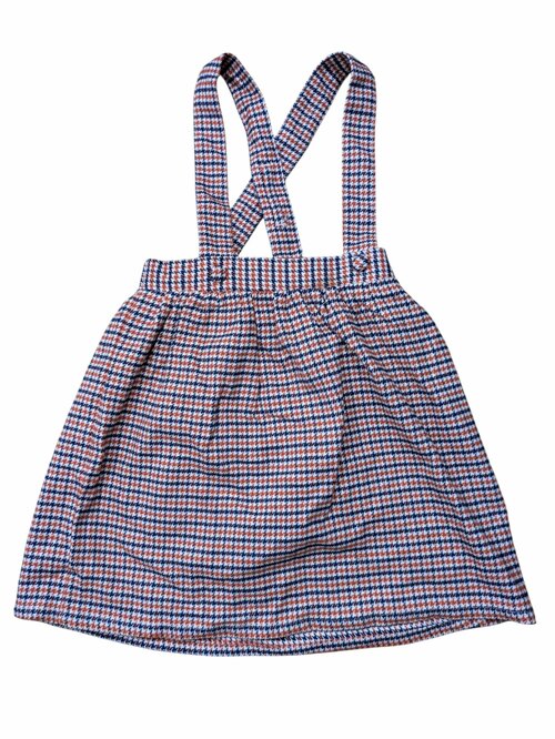 Kostkovaná sukně na kšandách pro holky secondhand Max Studio Kids