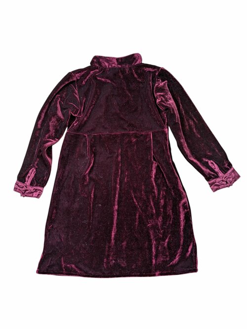 rudé šaty semišové pro holky secondhand bon bleu