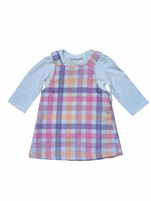 Kostkované šaty s trikem pro holky outlet Nutmeg