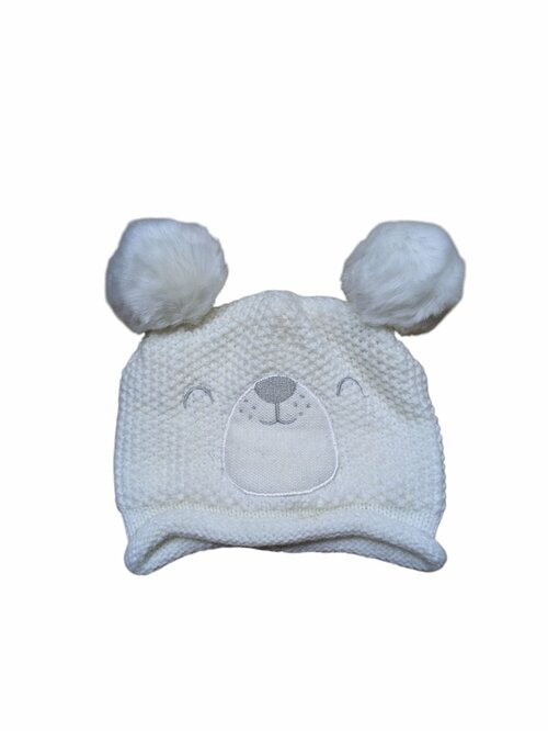 Bílá zimní čepice medvěd pro holky secondhand George