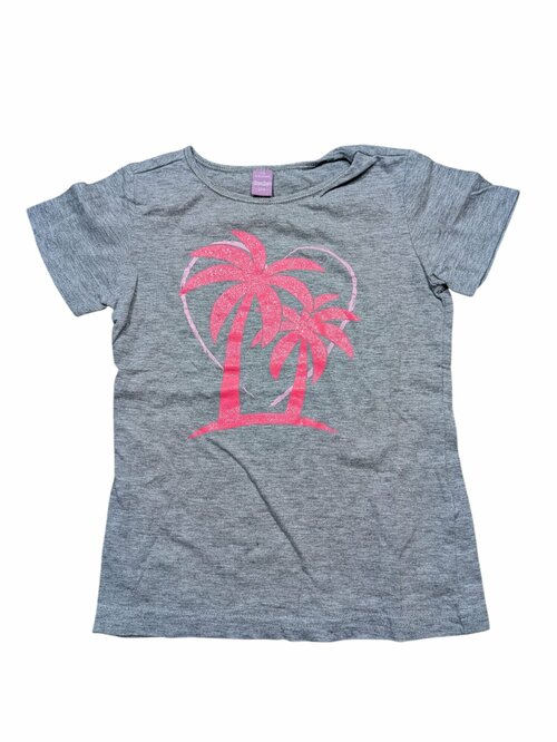Šedé triko s palmou pro holky secondhand dopodopo