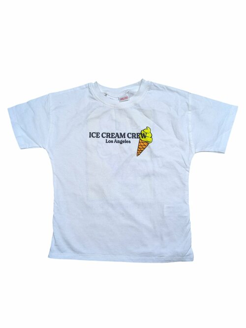 Bílé triko se zmrzlinou pro kluky outlet Zara