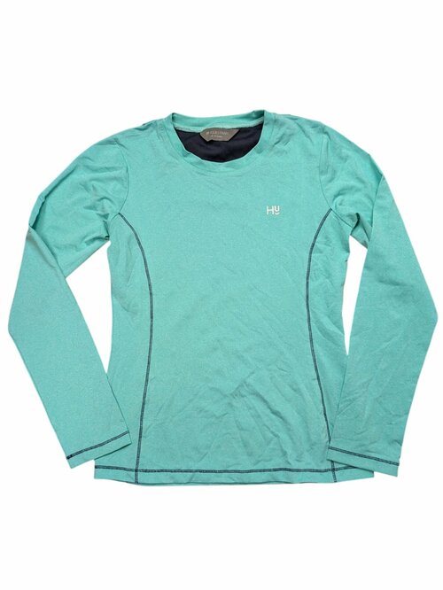 Zeleno tyrkysové žíhané funkční triko pro holky secondhand HY