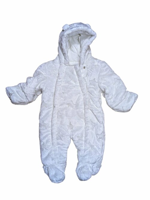 Zimní kombinéza bílá huňatá pro holky secondhand George