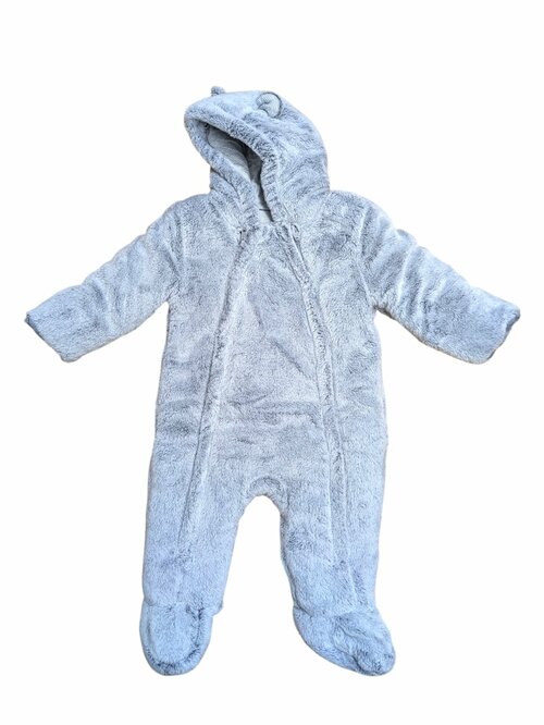 Šedá huňatá zimní kombinéza pro kluky secondhand George