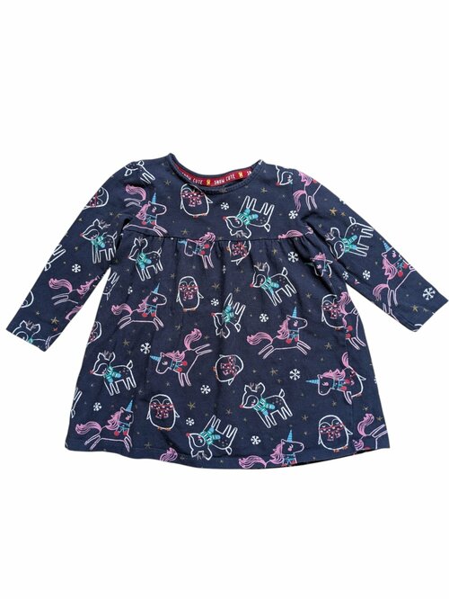 Tmavě modré šaty na Vánoce pro holky secondhand F&F