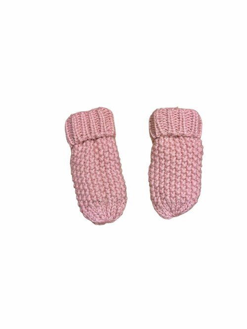 Růžové pletené bezprsté rukavice pro holky secondhand F&F