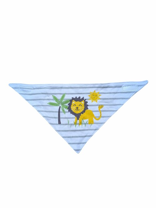 Bílý pruhovaný brindák s obrázkem pro kluky secondhand