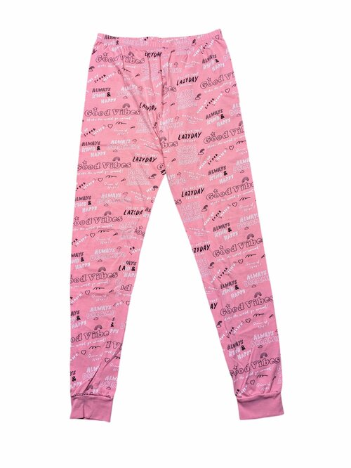 Světle růžové kalhoty s nápisy pro holky secondhand George