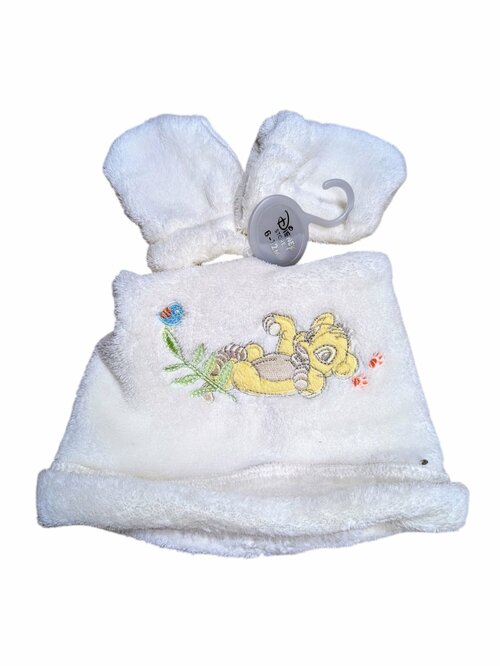 Bílá zimní čepice a rukavice pro holky outlet Disney