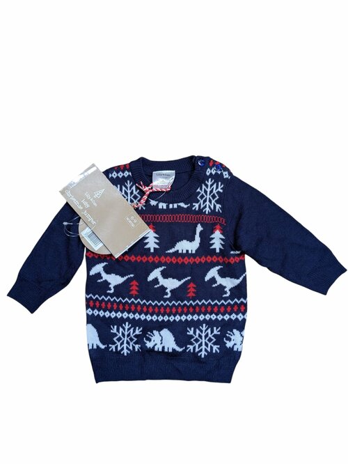 Tmavě modrý vánoční svetr pro kluky outlet Lily&Dan