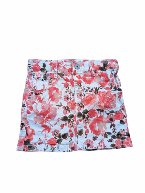 Džínová sukně kytkovaná pro holky secondhand Name it