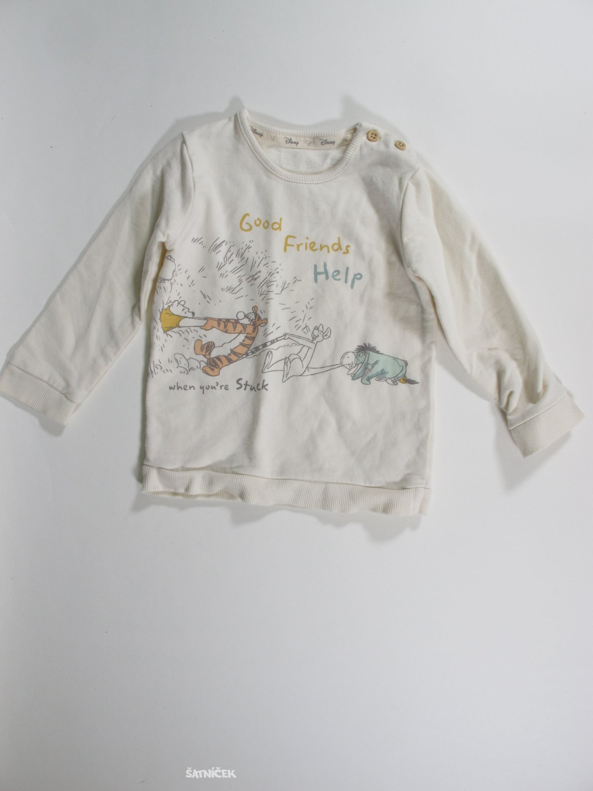 Triko dl.rukáv pro kluky světlé secondhnad