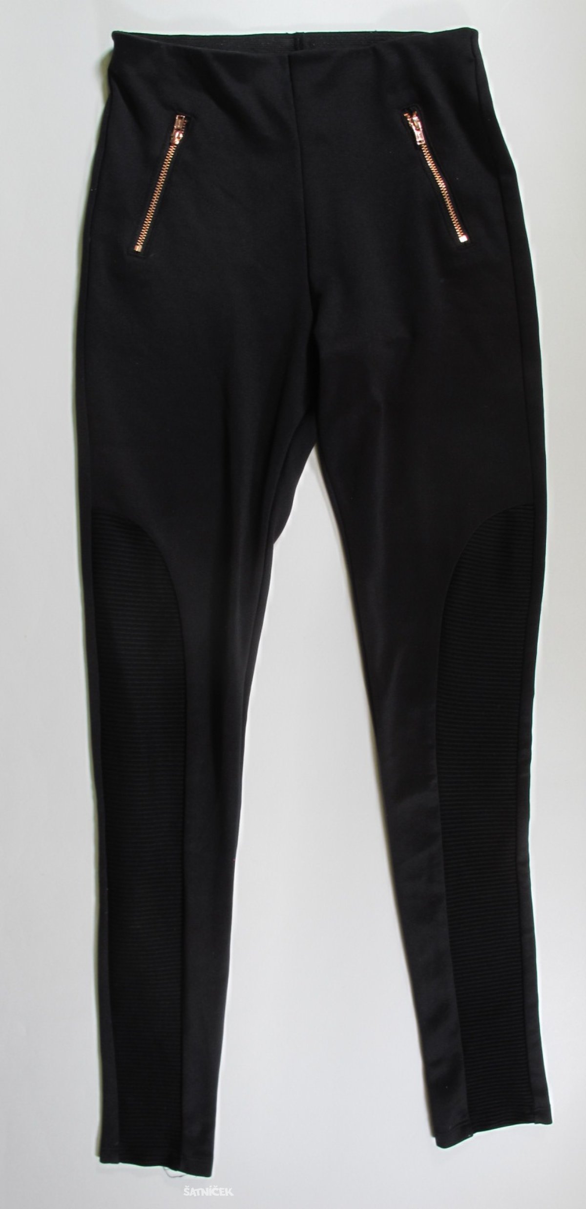 Černé kalhoty dívčí elastické  second hand 