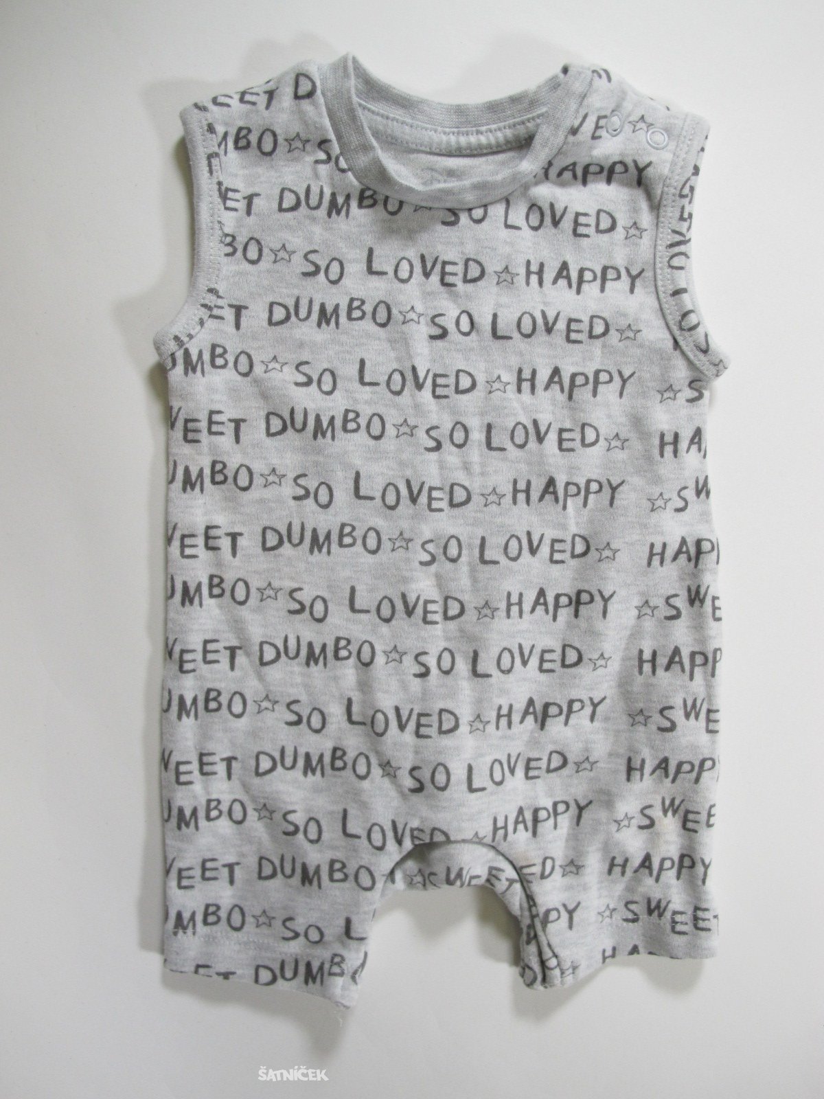 Letní overal s nápisy  secondhand