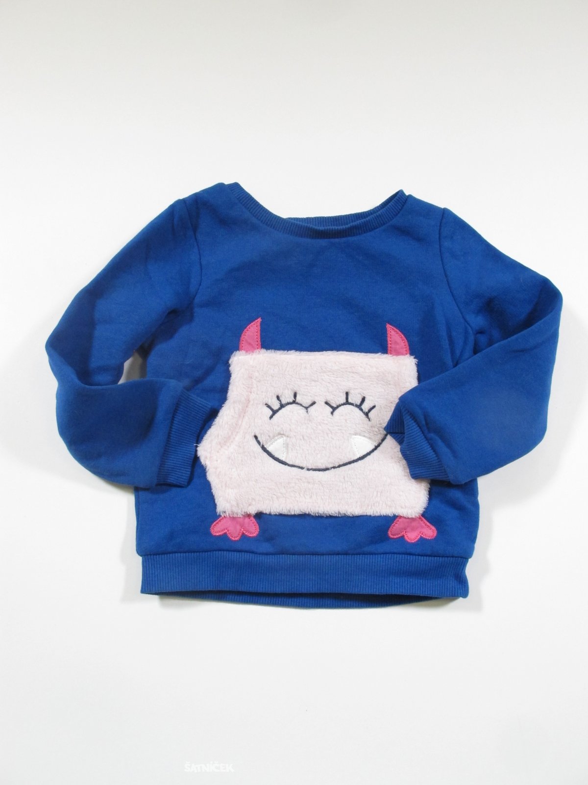 Modrá mikina s obrázkem   pro holky secondhand