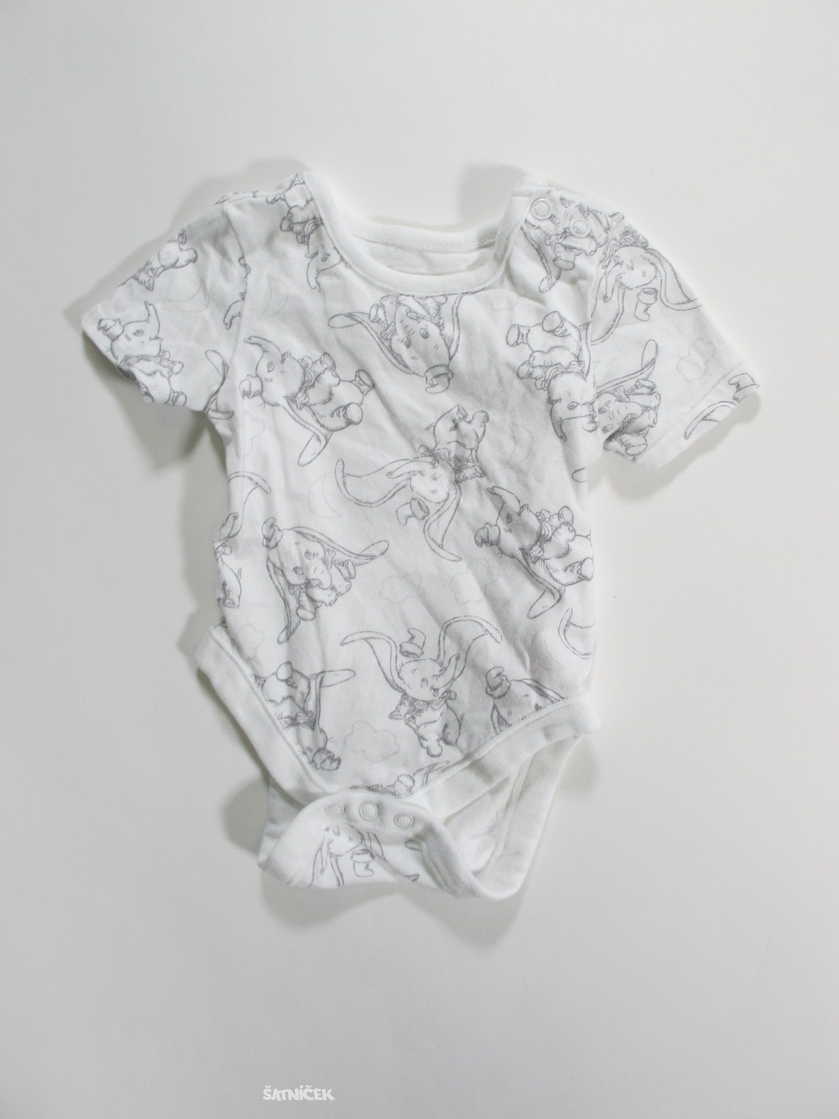 Bílé body pro kluky se slony  secondhand